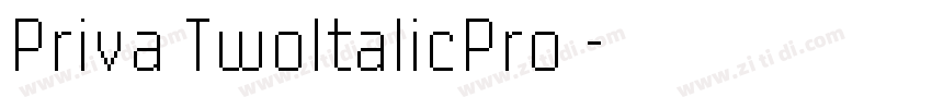 Priva TwoltalicPro 字体转换